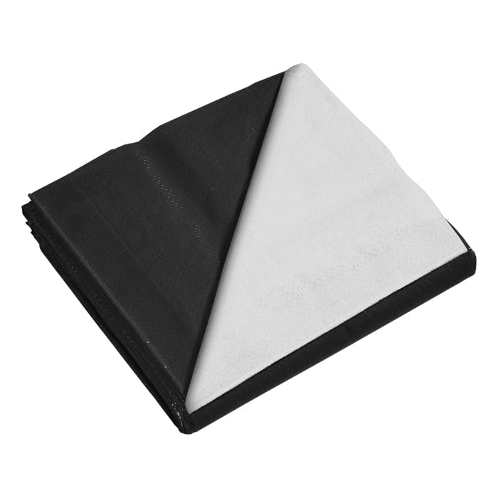24'x100' Black & White Woven Blackout Light Deprivation Film 9 Mil - BetterGrow Hydro