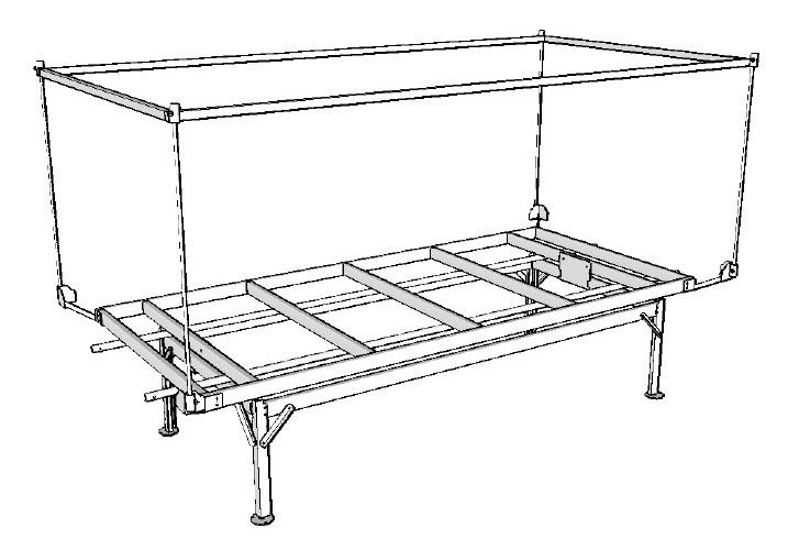 4ft x 4ft Low Tide Trellis Top Rack for Rolling Bench System - BetterGrow Hydro