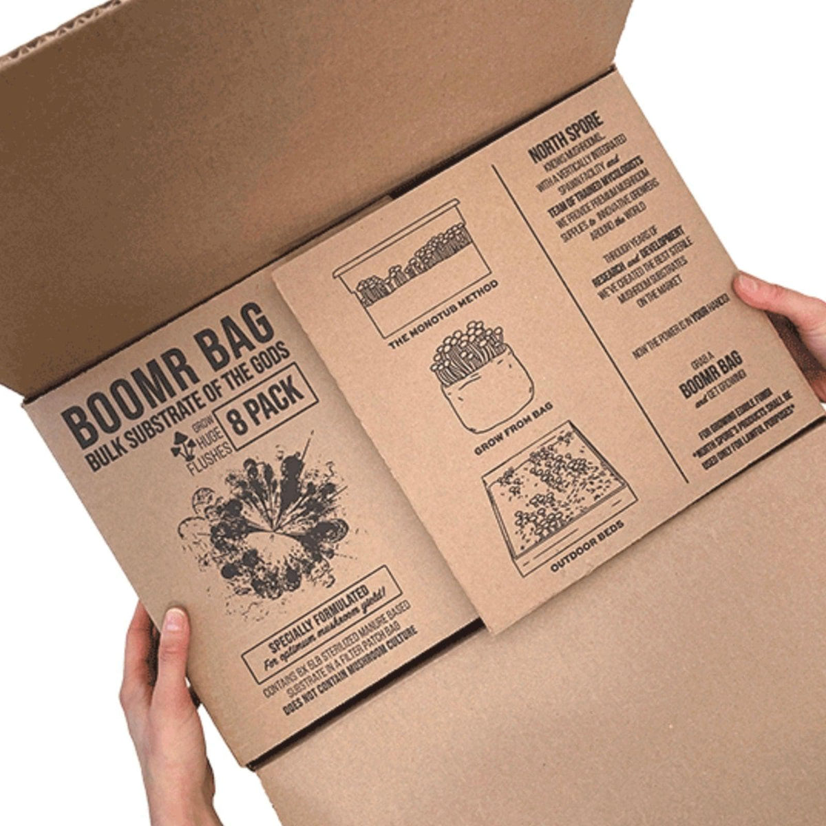 8-Pack ‘Boomr Bag’ Manure-Based Sterile Mushroom Substrate - BetterGrow Hydro