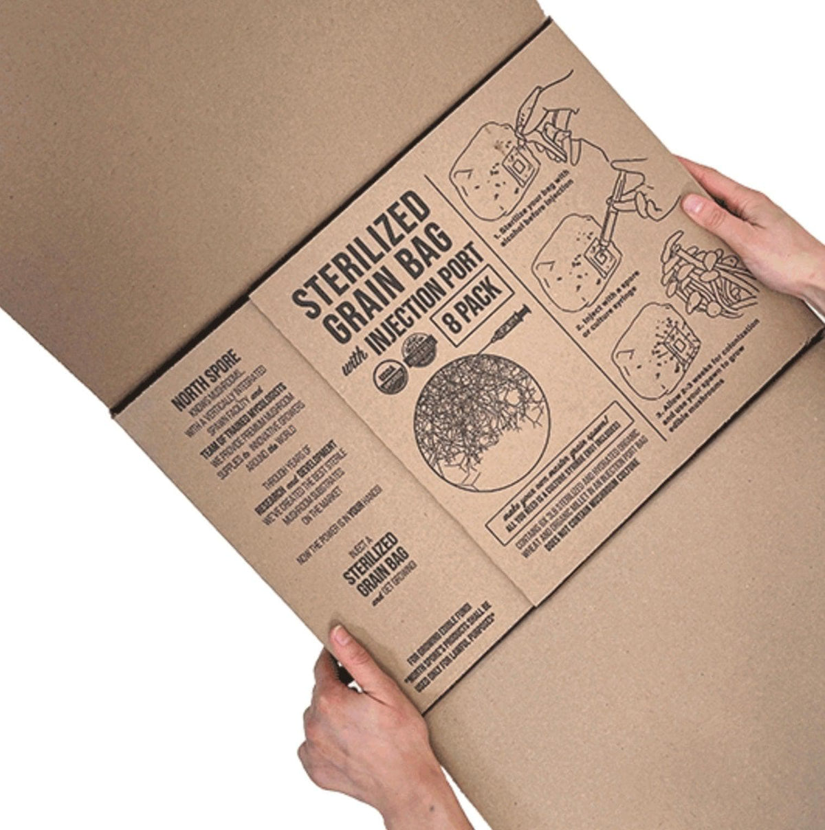 8-Pack Organic Sterilized Grain Spawn Bags - BetterGrow Hydro