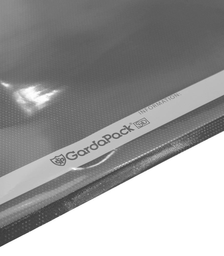 GardaPack Clear/Black Vacuum Seal Bags - Super Heavy-Duty - 11" x 24" - 100 pk