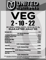 United Nutrients Veg 2-10-22 + Micros - 25 lb - BetterGrow Hydro