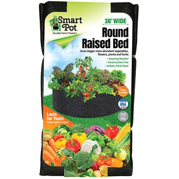 Smart Pot Round Raised Bed Black