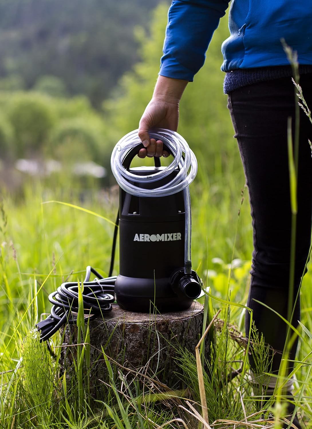 Aeromixer Original 3/4 HP Submersible Mixing + Aerating Pump - For Organic Fertilizer Only - BetterGrow Hydro