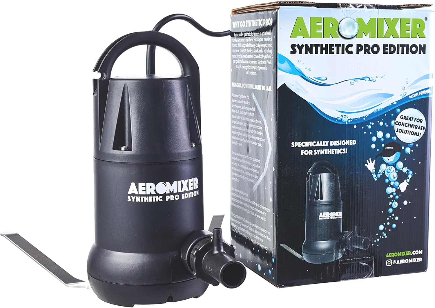 Aeromixer Pro Edition 3/4 HP Submersible Mixing + Aerating Pump - For Use With Synthetic Fertilizer - BetterGrow Hydro