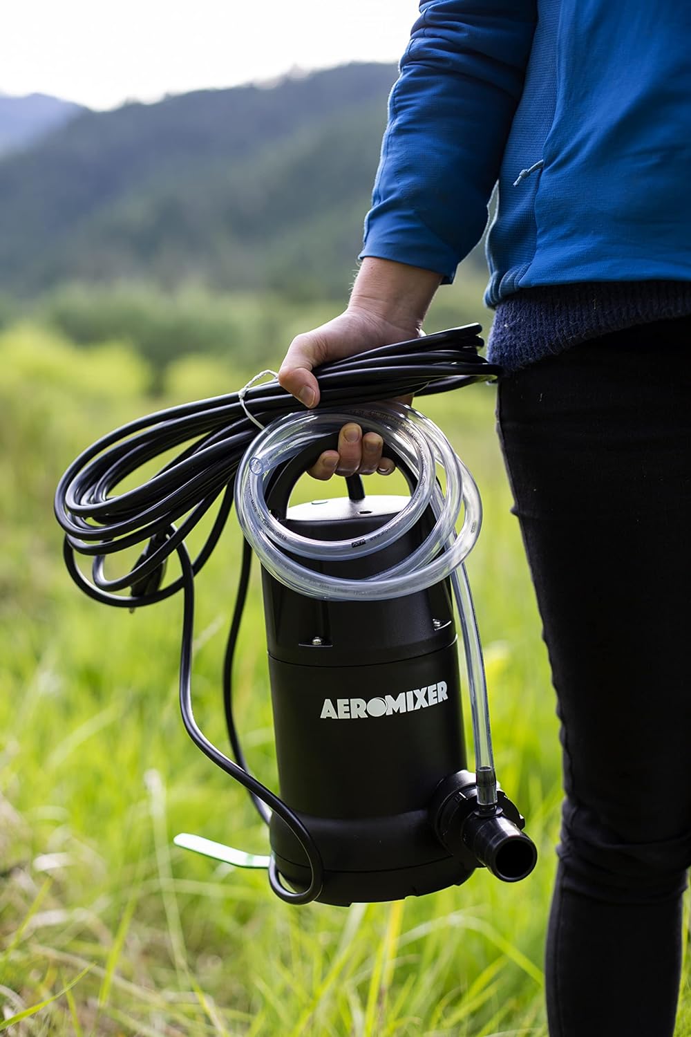 Aeromixer Tall Tank 3/4 HP Submersible Mixing + Aerating Pump - For Organic Fertilizer Only - BetterGrow Hydro