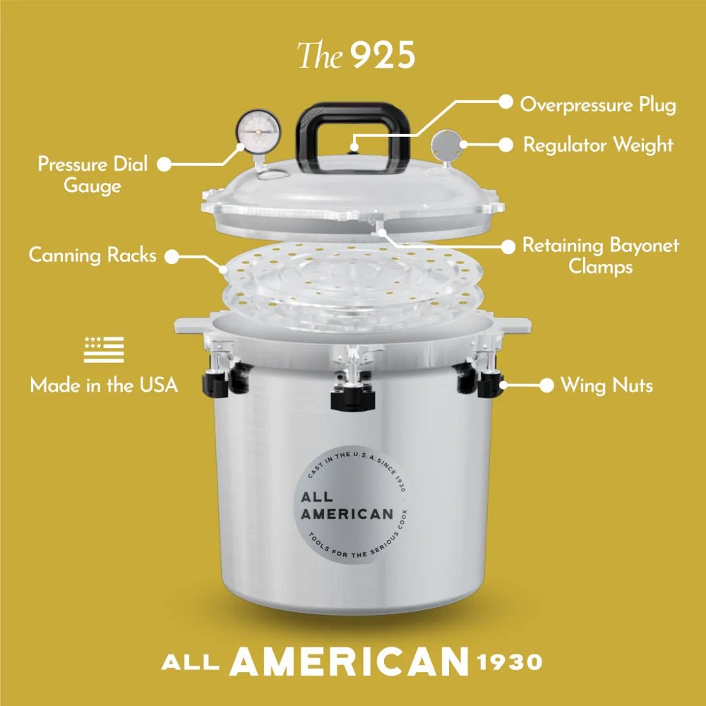 All American Pressure Cooker 925 - 25q - BetterGrow Hydro