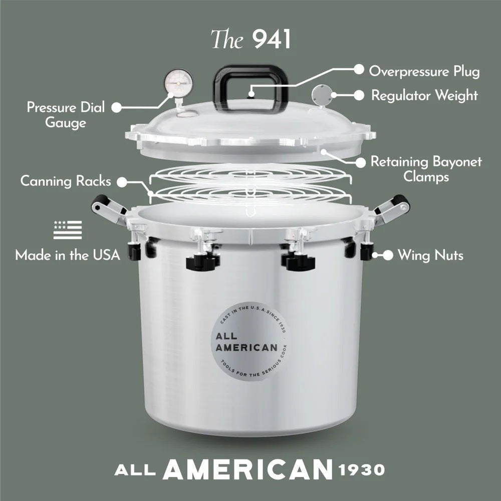 All American Pressure Cooker 941 - 41.5q - BetterGrow Hydro