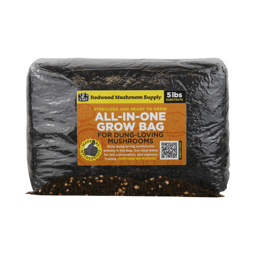 All - in - One Grow Bag for Dung - Loving Mushrooms - CVG - 5 lb - BetterGrow Hydro