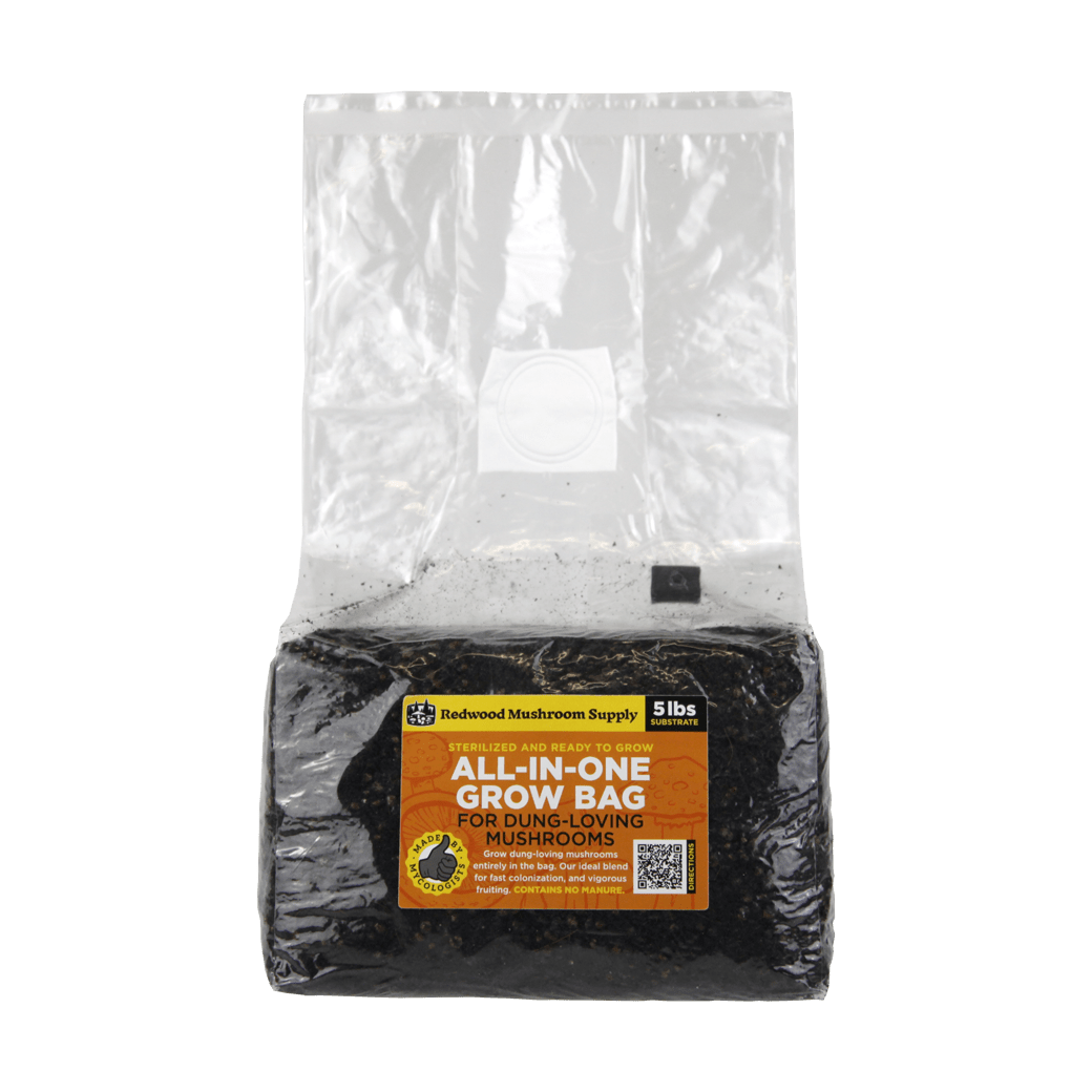 All - in - One Grow Bag for Dung - Loving Mushrooms - CVG - 5 lb - BetterGrow Hydro