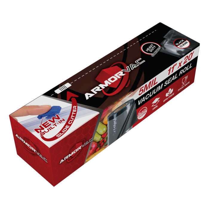ArmorVac 5mil Vacuum Seal Bag Rolls w/ Slide Cutter - BetterGrow Hydro