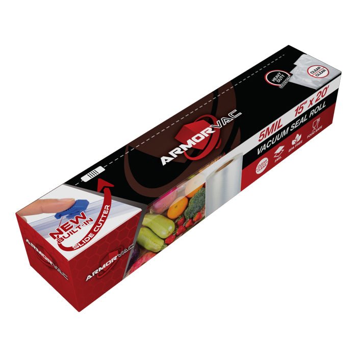 ArmorVac 5mil Vacuum Seal Bag Rolls w/ Slide Cutter - BetterGrow Hydro