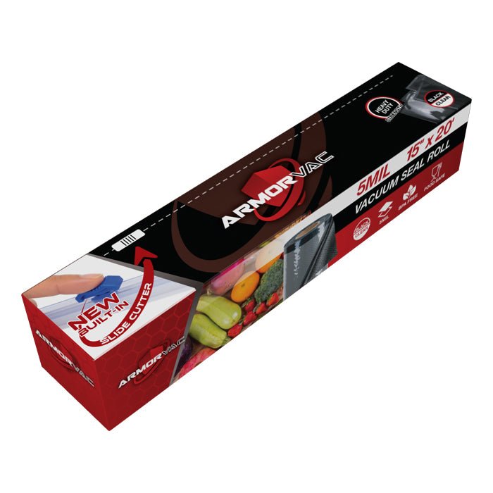 ArmorVac 5mil Vacuum Seal Bag Rolls w/ Slide Cutter - BetterGrow Hydro