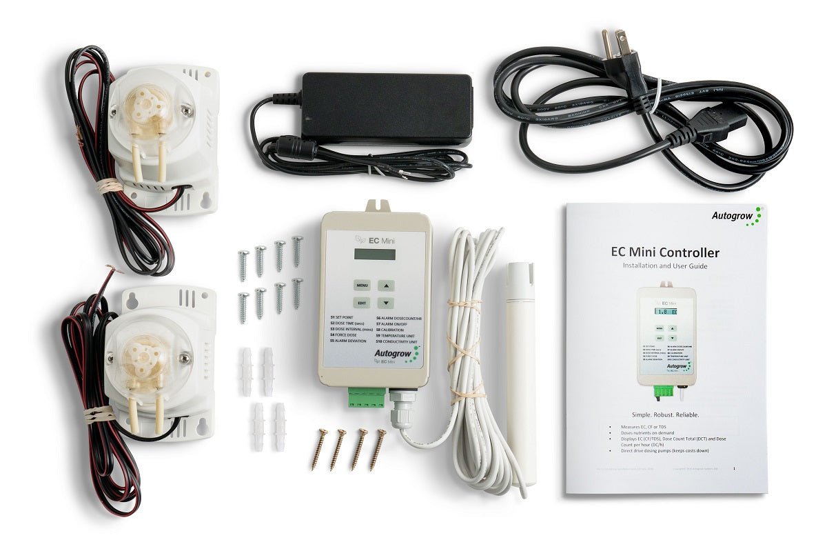 Autogrow EC Mini - Doser System Complete w/2x Peristaltic Pumps - DISCONTINUED - BetterGrow Hydro