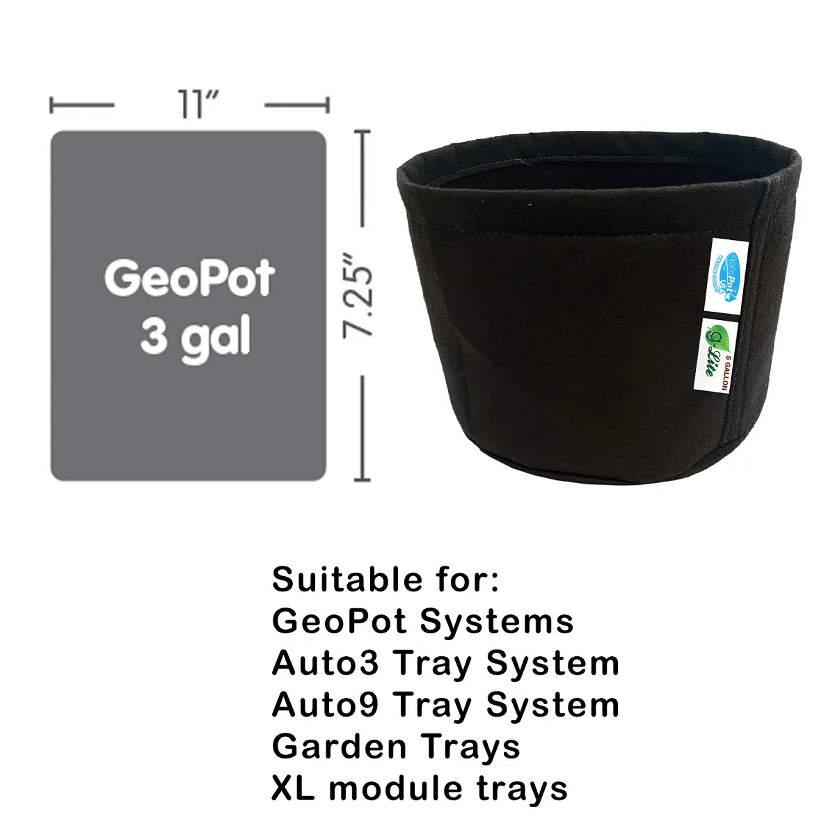 AutoPot 3 gallon GeoPot - BetterGrow Hydro