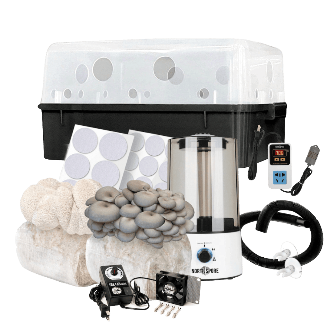 Beginner Automated 'Boomr Bin' + Fruiting Blocks Monotub Mushroom Grow Kit - BetterGrow Hydro