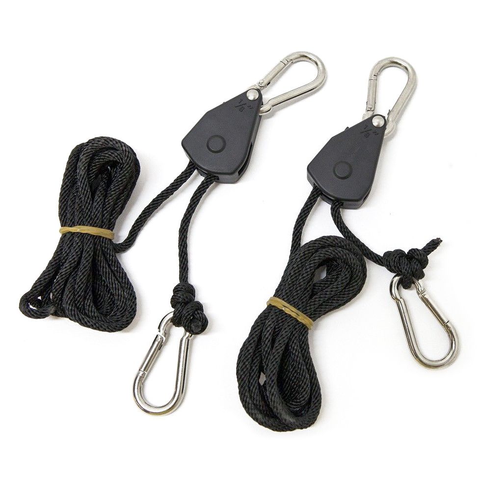 BGH Rope Ratchet Light Hanger - 1/8" Pair - BetterGrow Hydro