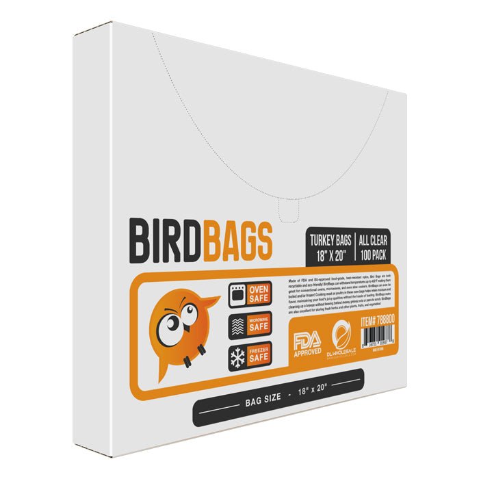 BirdBags 3 Gallon Turkey Bags 18" x 20" (100 Pack) - BetterGrow Hydro