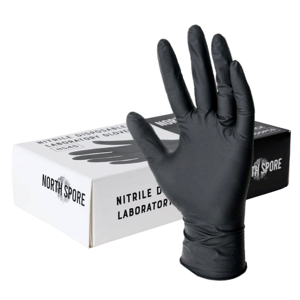 Black Nitrile Powder-Free Laboratory Gloves (100 ct) - BetterGrow Hydro