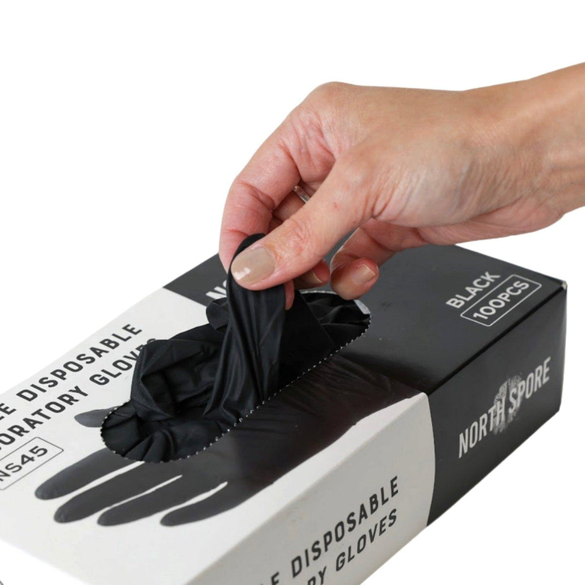 Black Nitrile Powder-Free Laboratory Gloves (100 ct) - BetterGrow Hydro