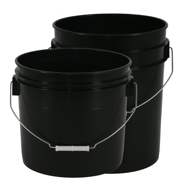 Black Plastic Bucket 5 Gallon - BetterGrow Hydro