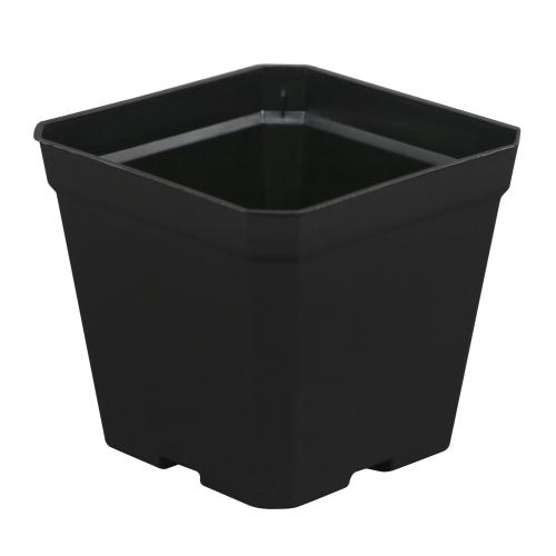Black Square Pot 4in x 4in x 3.5in - BetterGrow Hydro