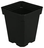 Black Square Pot 5.375in x 5.375in x 6.5in - BetterGrow Hydro