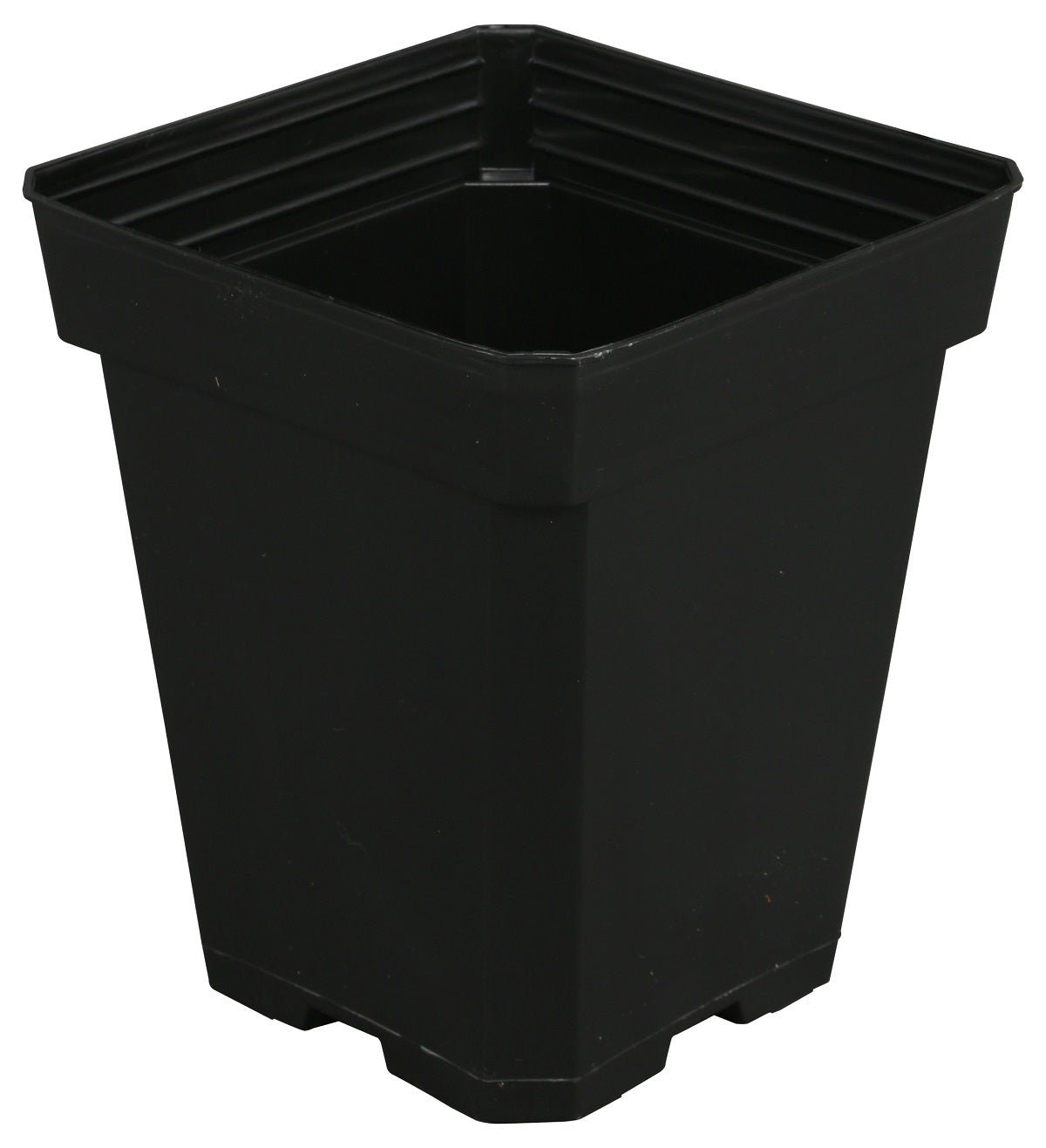 Black Square Pot 5.375in x 5.375in x 6.5in - BetterGrow Hydro