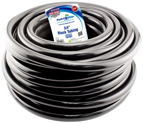 Black Vinyl Tubing - 3/4 in ID x 1 in OD - per foot - BetterGrow Hydro