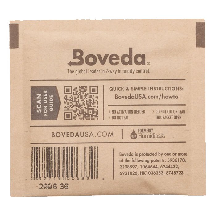 Boveda 2-Way Humidity Control Pack 58% RH 8g (300pcs/Case) - BetterGrow Hydro