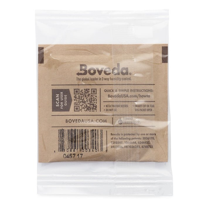 Boveda 2-Way Humidity Control Pack 62% RH 8g Bulk Individually Wrapped (300pcs/Case) - BetterGrow Hydro