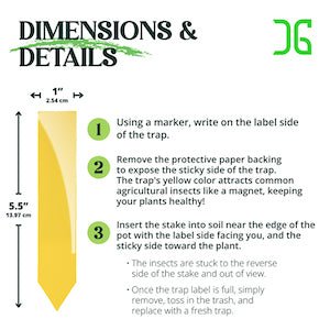 Catchmaster Dual Action Plant Stakes 100pcs (4 Pack) - BetterGrow Hydro