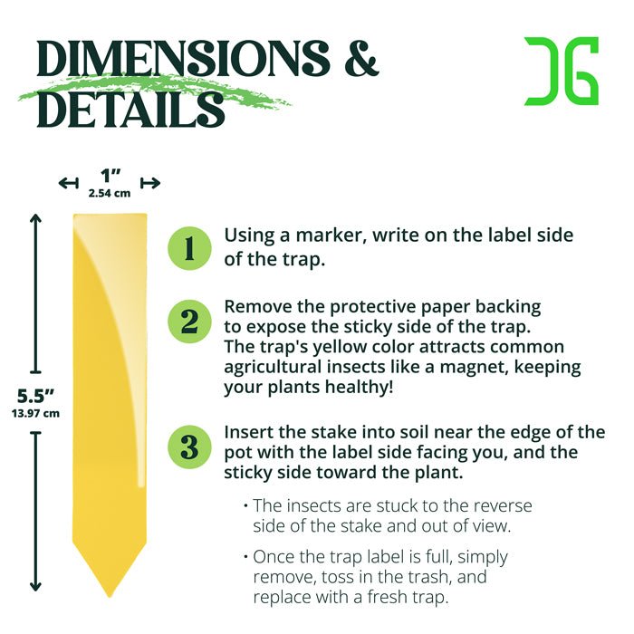 Catchmaster Dual Action Plant Stakes 100pcs (4 Pack) - BetterGrow Hydro