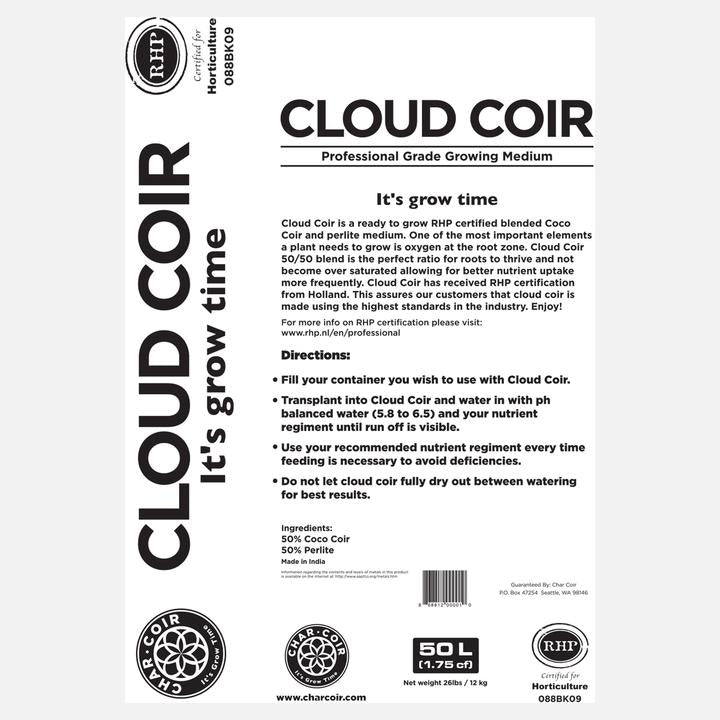 Cloud Coir - Professional Grade 50/50 Coco Coir/Perlite Growing Medium - 50L bag - BetterGrow Hydro