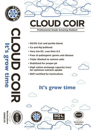 Cloud Coir - Professional Grade 50/50 Coco Coir/Perlite Growing Medium - 50L bag - BetterGrow Hydro
