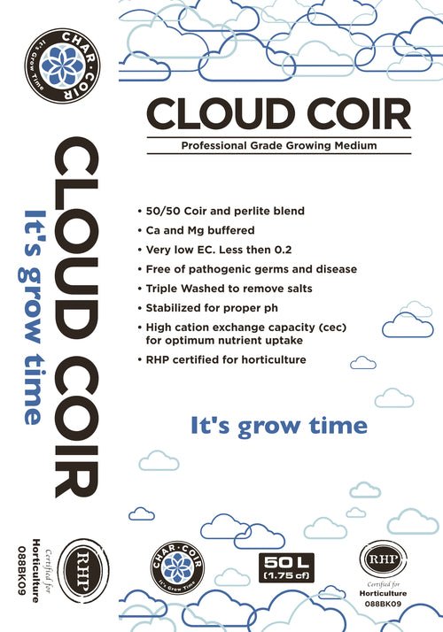 Cloud Coir - Professional Grade 50/50 Coco Coir/Perlite Growing Medium - 50L bag - BetterGrow Hydro