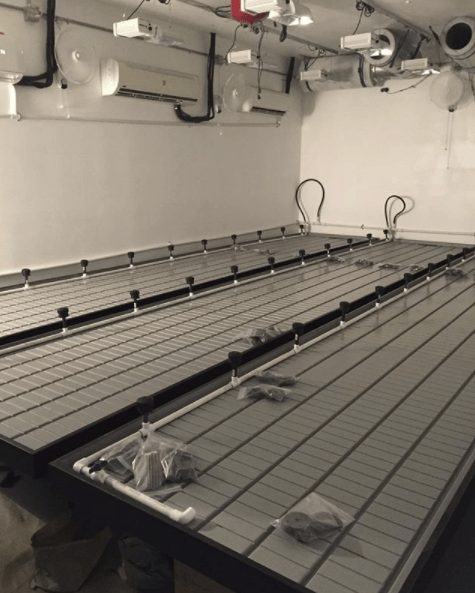 Continuous / Custom Tray Rolling Bench System - per square foot - BetterGrow Hydro