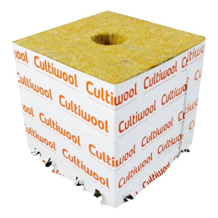 Cultiwool 6" x 6" x 6" Block w/ Optidrain (48 Block/Case) - BetterGrow Hydro