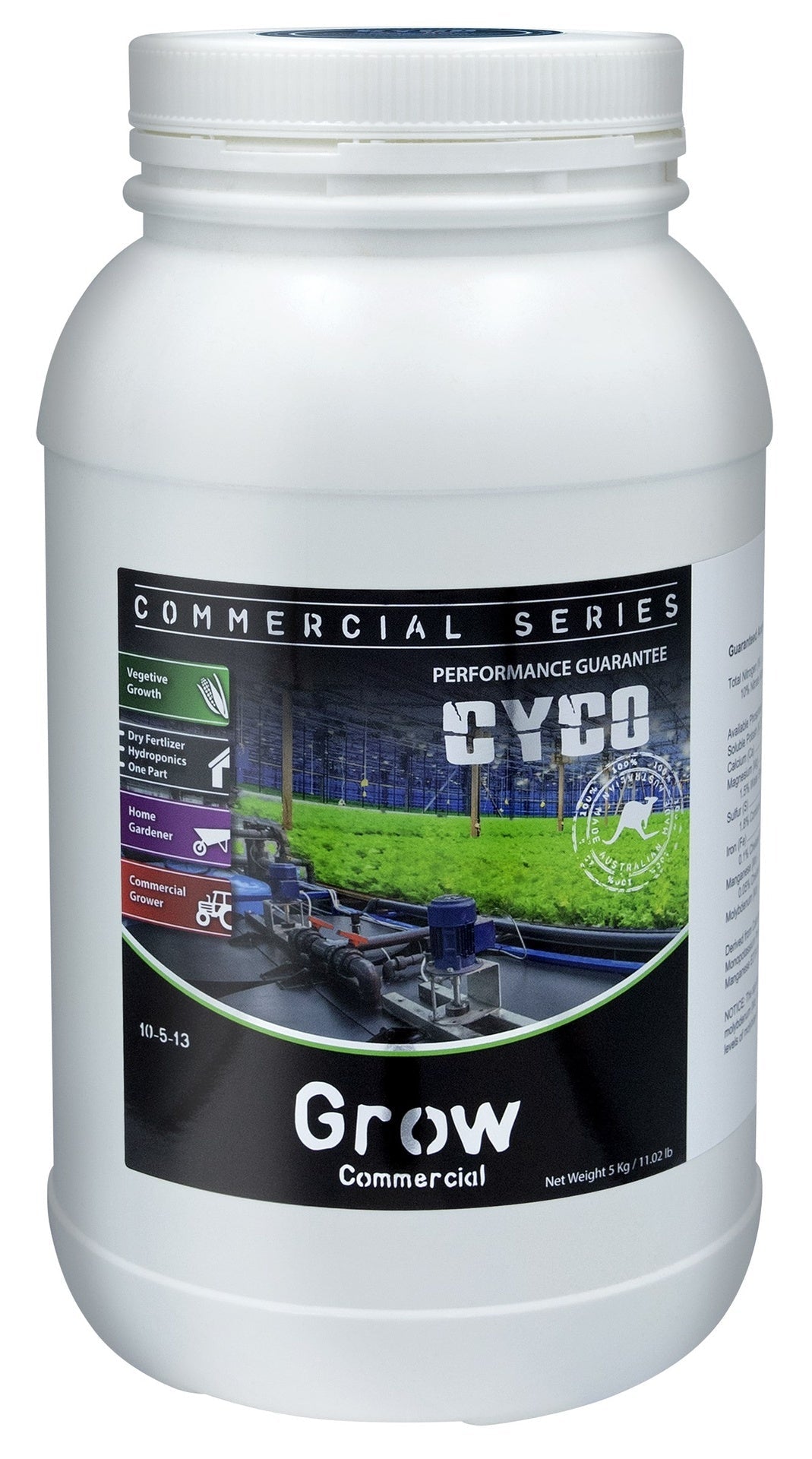 CYCO™ Commercial Series Grow 10-5-13 5kg (11lb) - BetterGrow Hydro