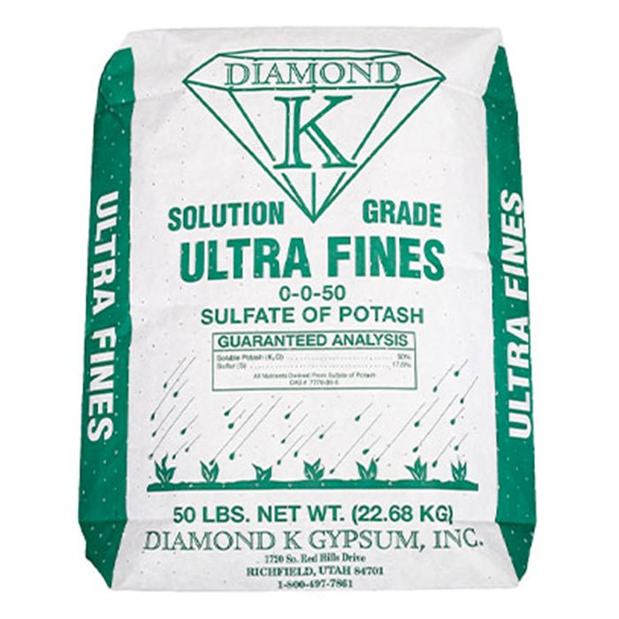 Diamond K Solution Grade Ultra Fines Sulfate Of Potash 0-0-50 - BetterGrow Hydro