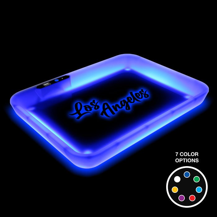 Dope Trays x Los Angeles – Blue background white logo - BetterGrow Hydro
