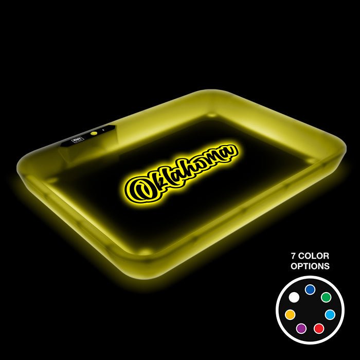 Dope Trays x Oklahoma - background White logo - BetterGrow Hydro