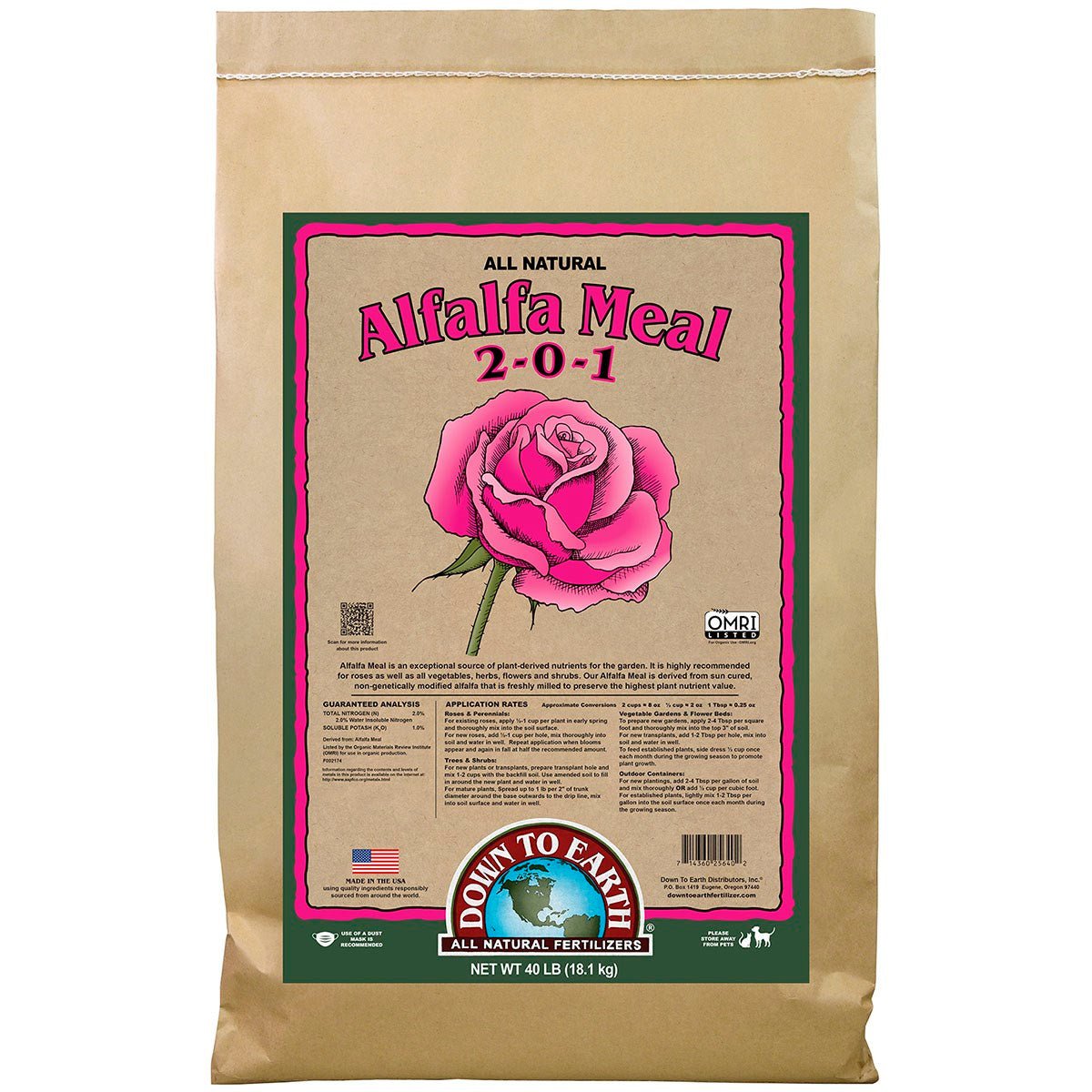 Down To Earth Alfalfa Meal - BetterGrow Hydro