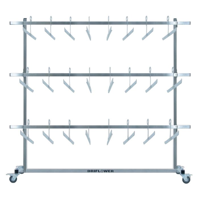 DriFlower Rolling Dri-Rack w/ J-Hangers - BetterGrow Hydro