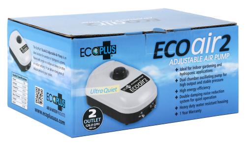 Eco Air 2 Two Outlet Pump - BetterGrow Hydro