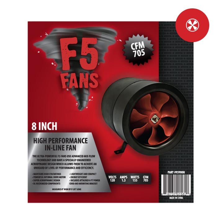 F5 Fans Inline Fan - BetterGrow Hydro