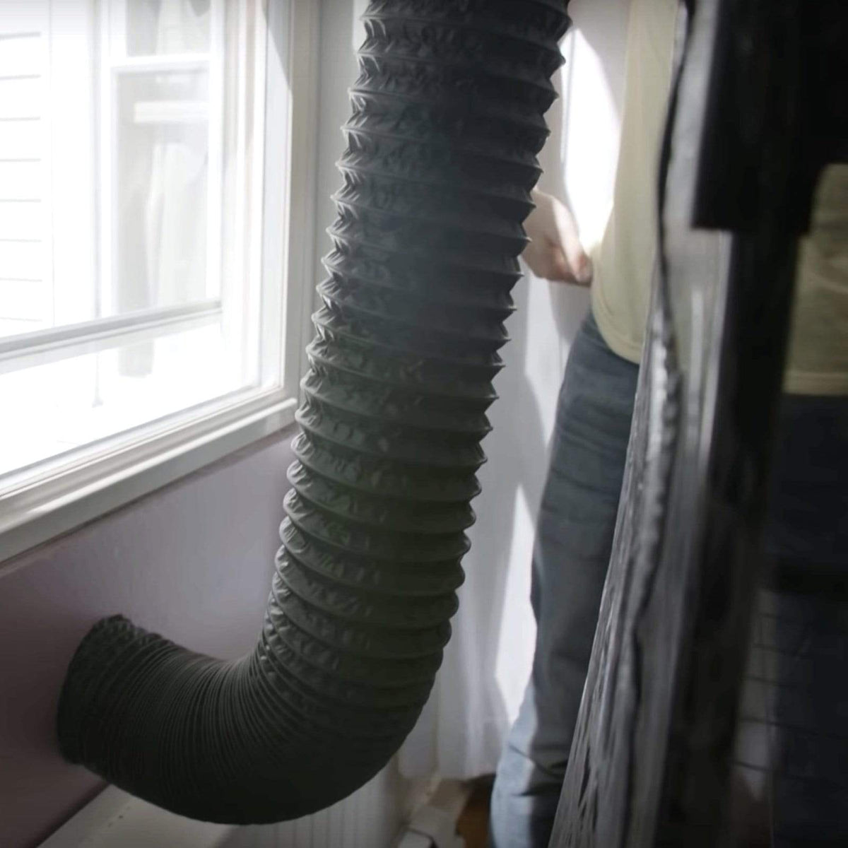 Flexible Black Ducting (8 ft) with Clamps - BetterGrow Hydro