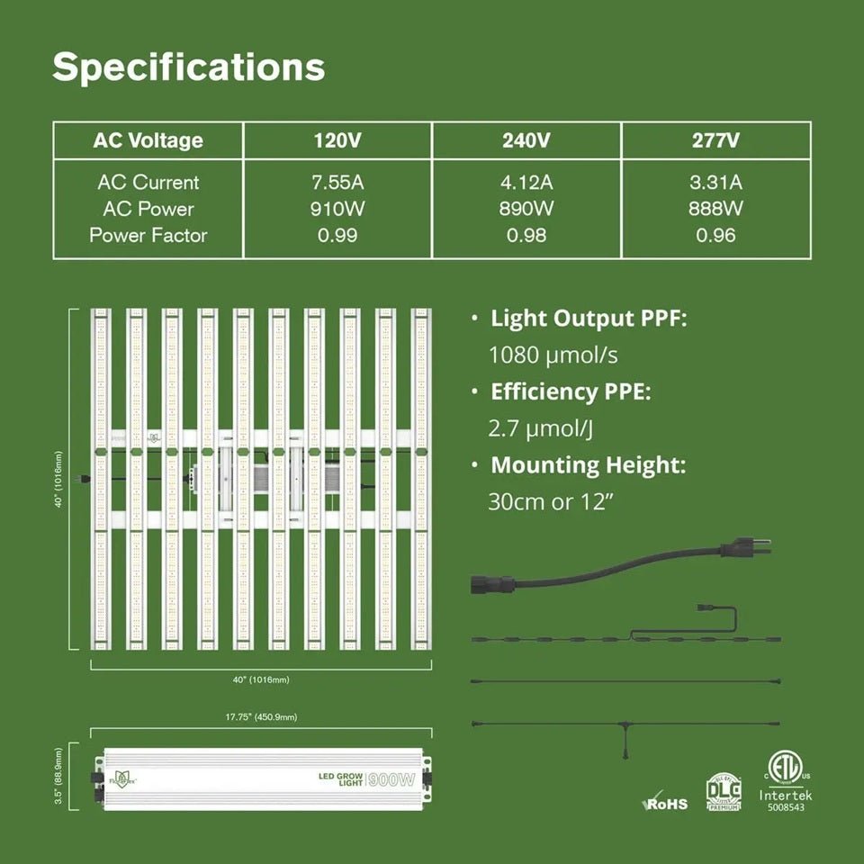 FloraFlex 900w Full Spectrum LED Grow Light - BetterGrow Hydro