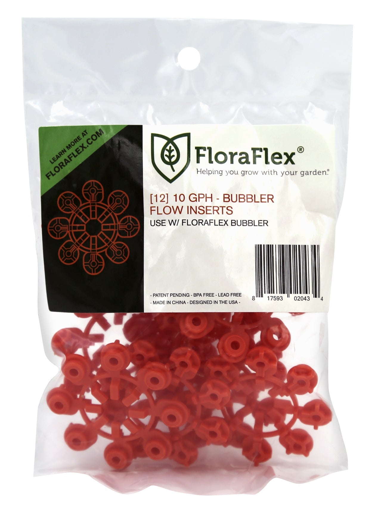 FloraFlex Bubbler Flow Insert - 10 GPH RED (pack of 12) - BetterGrow Hydro
