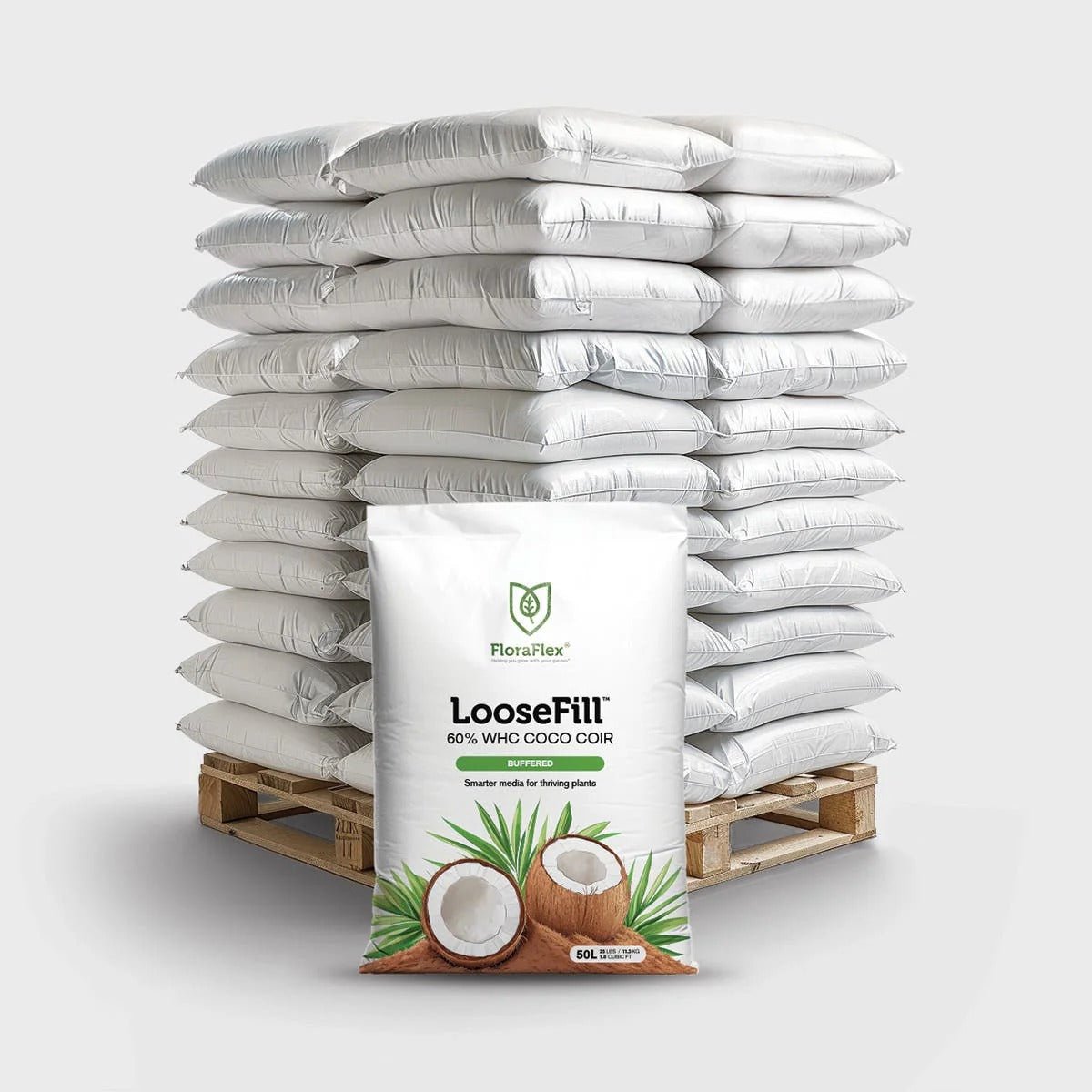FloraFlex LooseFill Coco Coir - Buffered - 60% WHC - 50L - BetterGrow Hydro